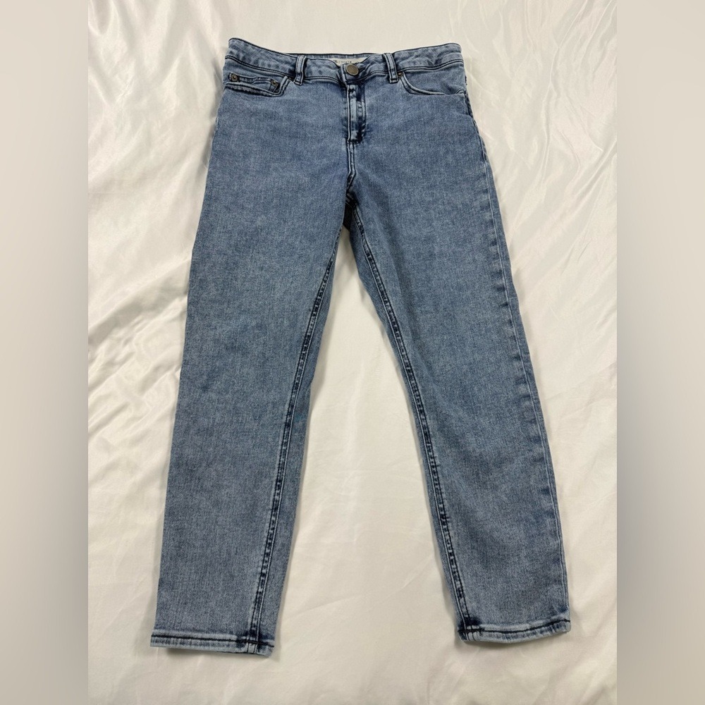 ASOS Denim Cropped Skinny Jeans Women's 30x26 Light Wash Stretch Ankle